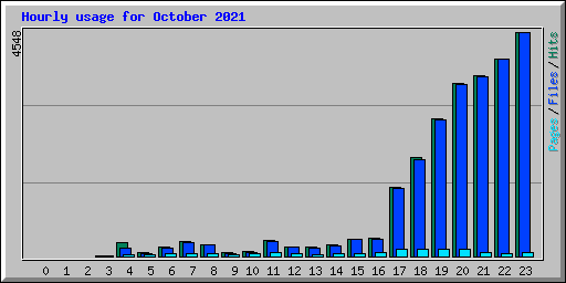 Hourly usage for October 2021