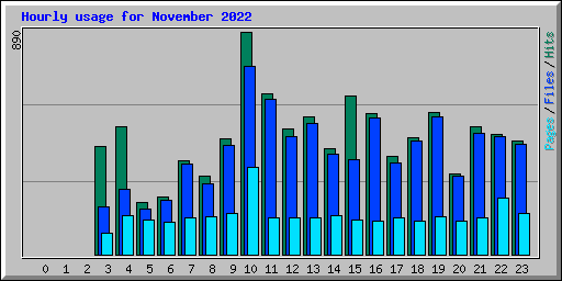 Hourly usage for November 2022