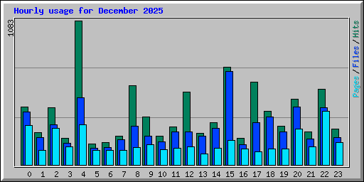 Hourly usage for December 2025