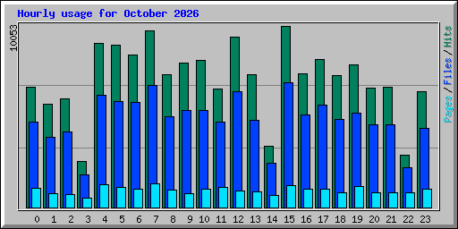 Hourly usage for October 2026